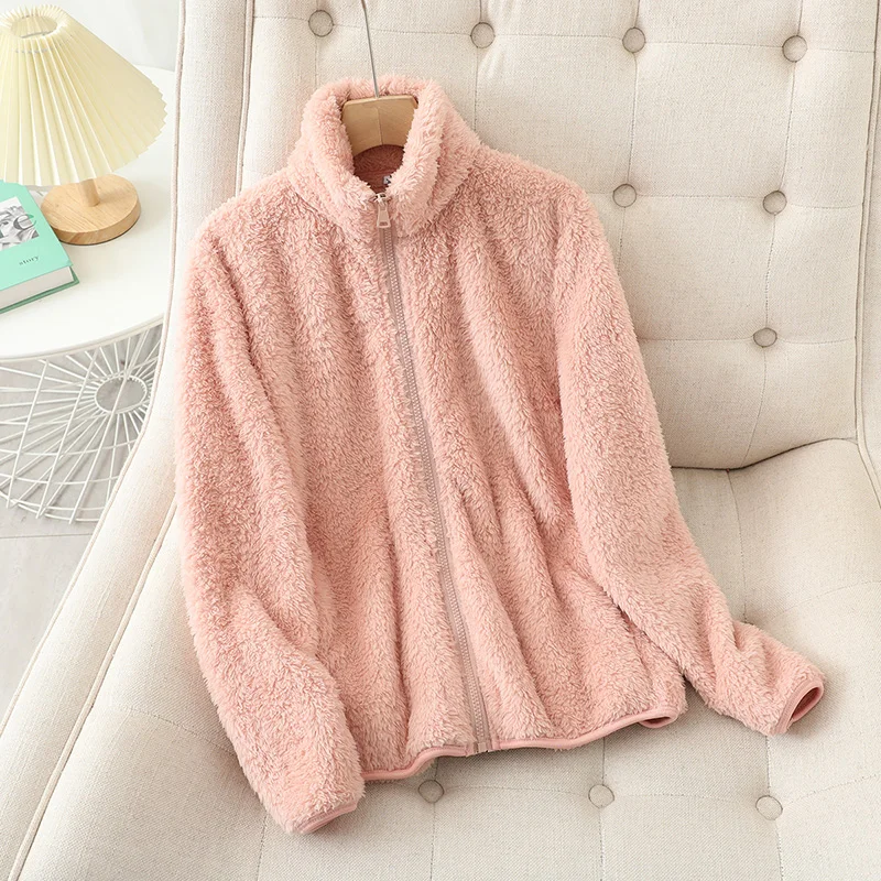 EB | Fleecejacke - Korallenfleece - Lockere Passform - Wendbar - Hoher Kragen