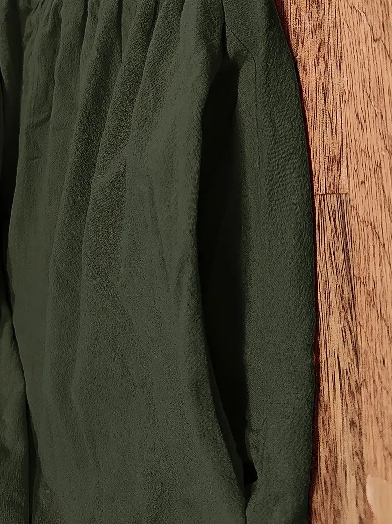 EB | Raffinierte Leinen Sommerkleid mit Praktischen Taschen