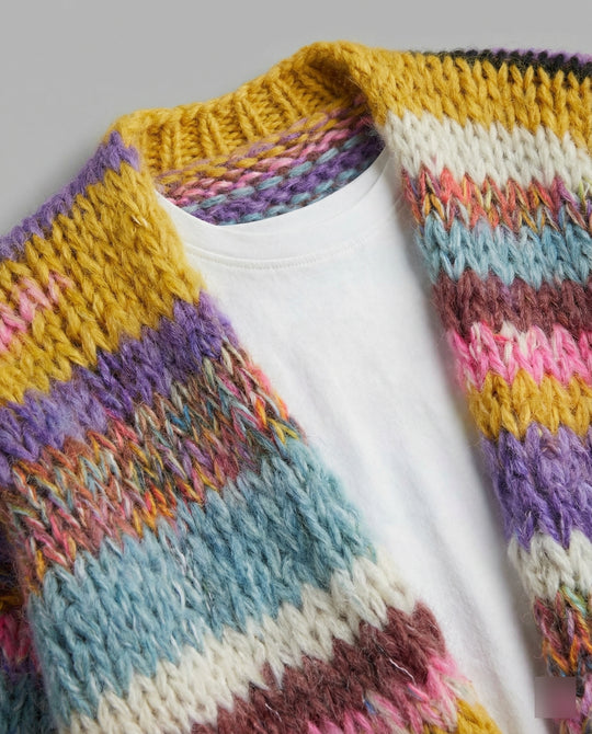 EB | Bunte Patchwork Strickjacke Für Damen