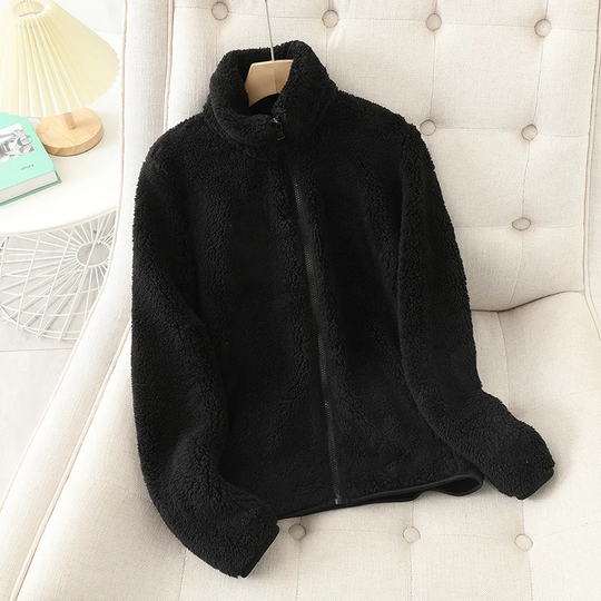 EB | Fleecejacke - Korallenfleece - Lockere Passform - Wendbar - Hoher Kragen