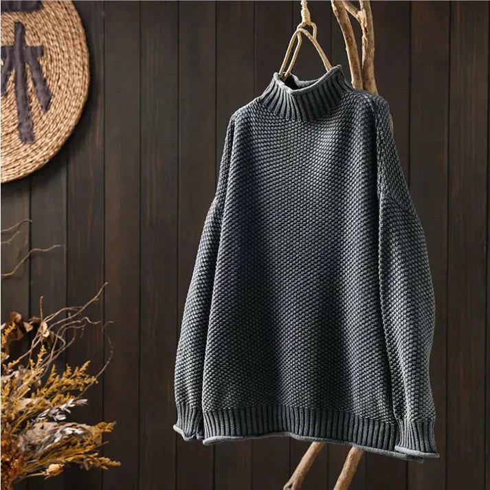 EB | Rollkragenpullover mit Feinem Strickmuster