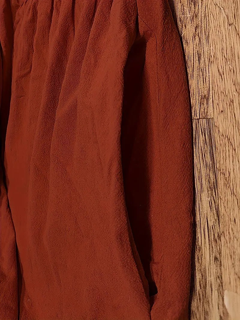 EB | Raffinierte Leinen Sommerkleid mit Praktischen Taschen