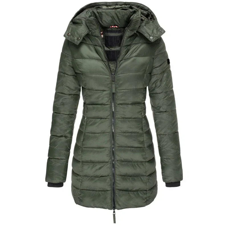 EB | Mid Länge Schlanke Kapuzenjacke