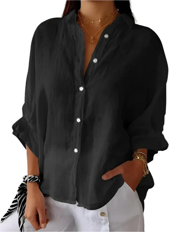 EB | Damen Bluse Unifarben – Leicht & Sommerlich