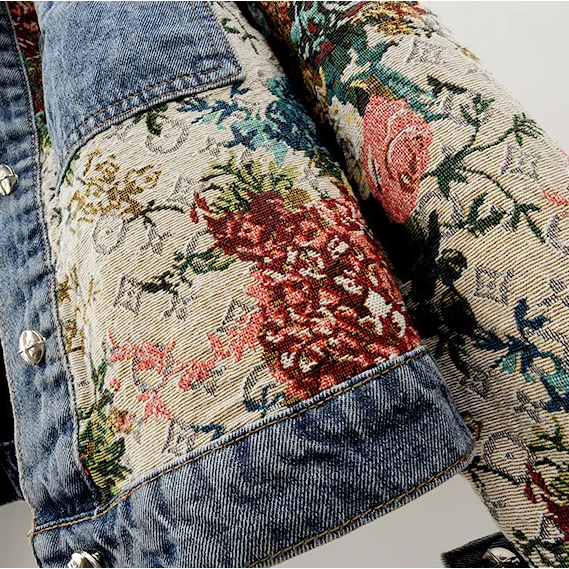 EB | Blumen Denimjacke