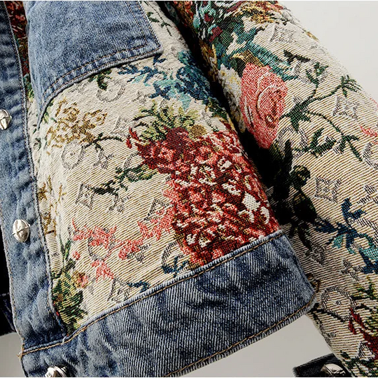 EB | Blumen Denimjacke