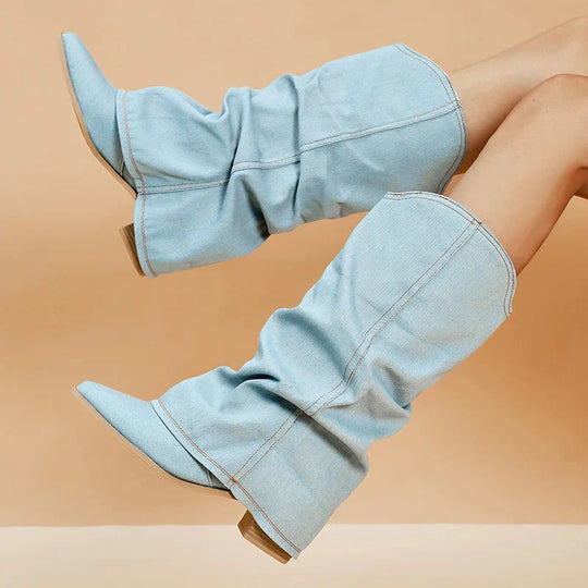 EB | Denim Cowboystiefel Lässig