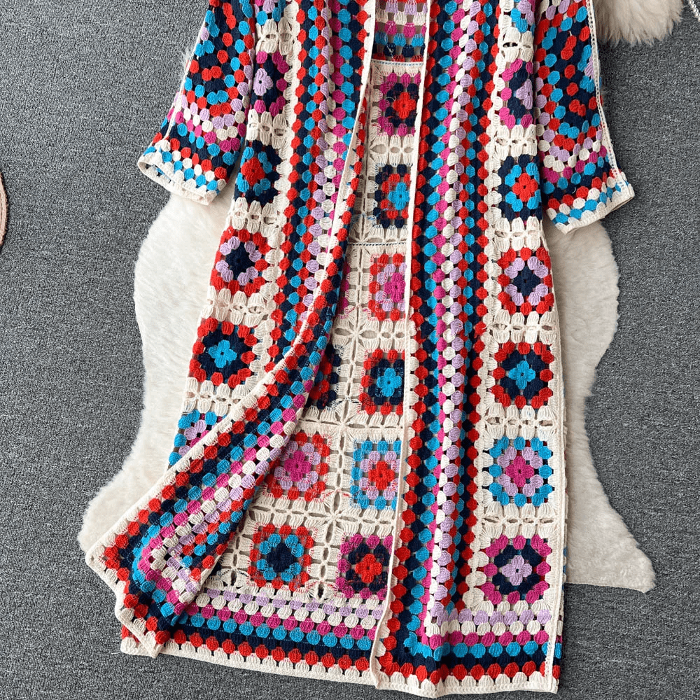 EB | Langer Cardigan Chic Moderner Stil Ideal für den Frühling