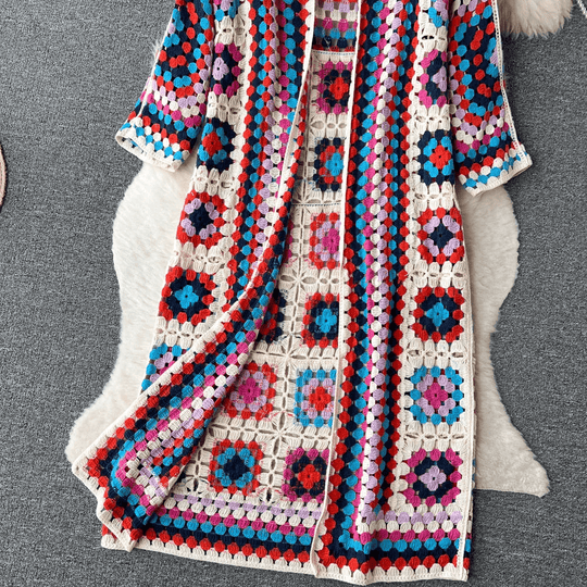 EB | Langer Cardigan Chic Moderner Stil Ideal für den Frühling