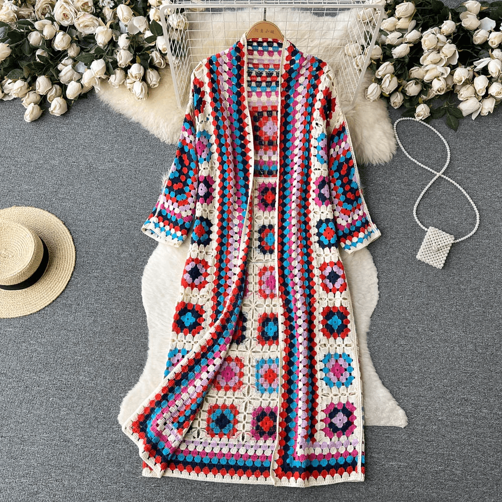 EB | Langer Cardigan Chic Moderner Stil Ideal für den Frühling