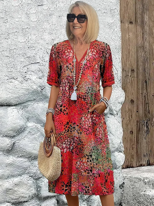 EB | Vibrant Midi-Kleid