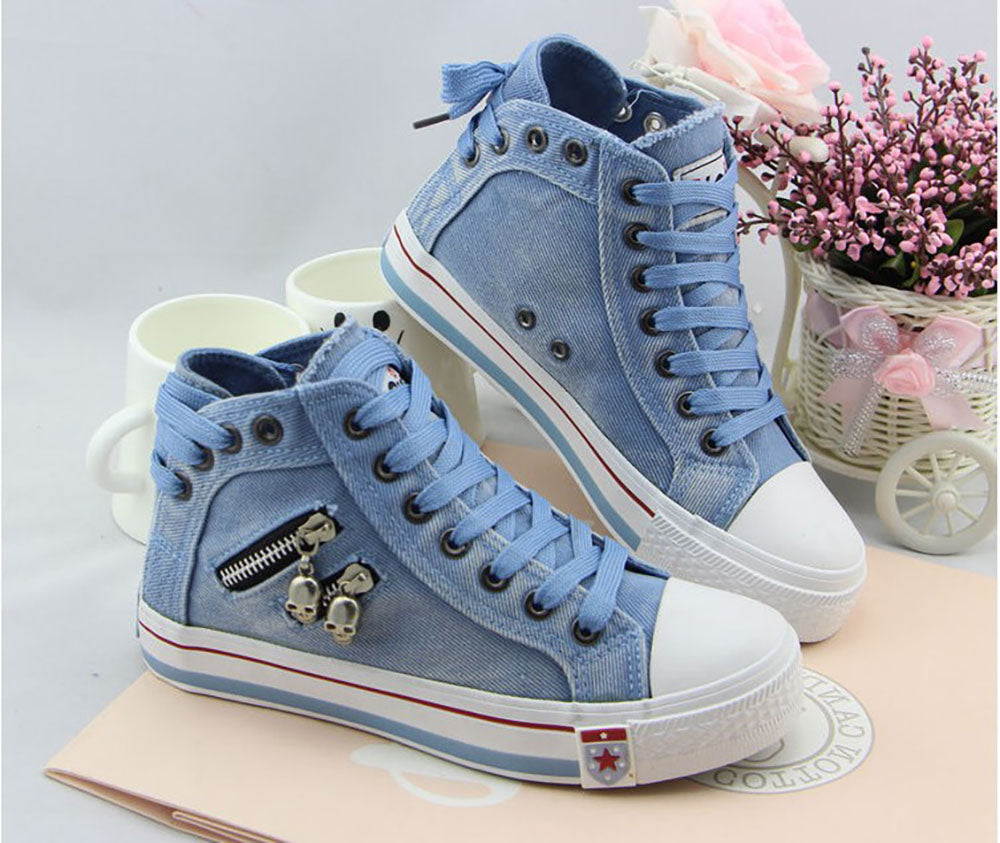 Trendige High Denim Damensneaker – Selina EB