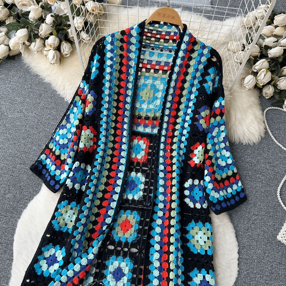 EB | Langer Cardigan Chic Moderner Stil Ideal für den Frühling