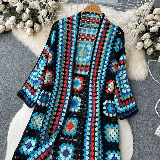 EB | Langer Cardigan Chic Moderner Stil Ideal für den Frühling