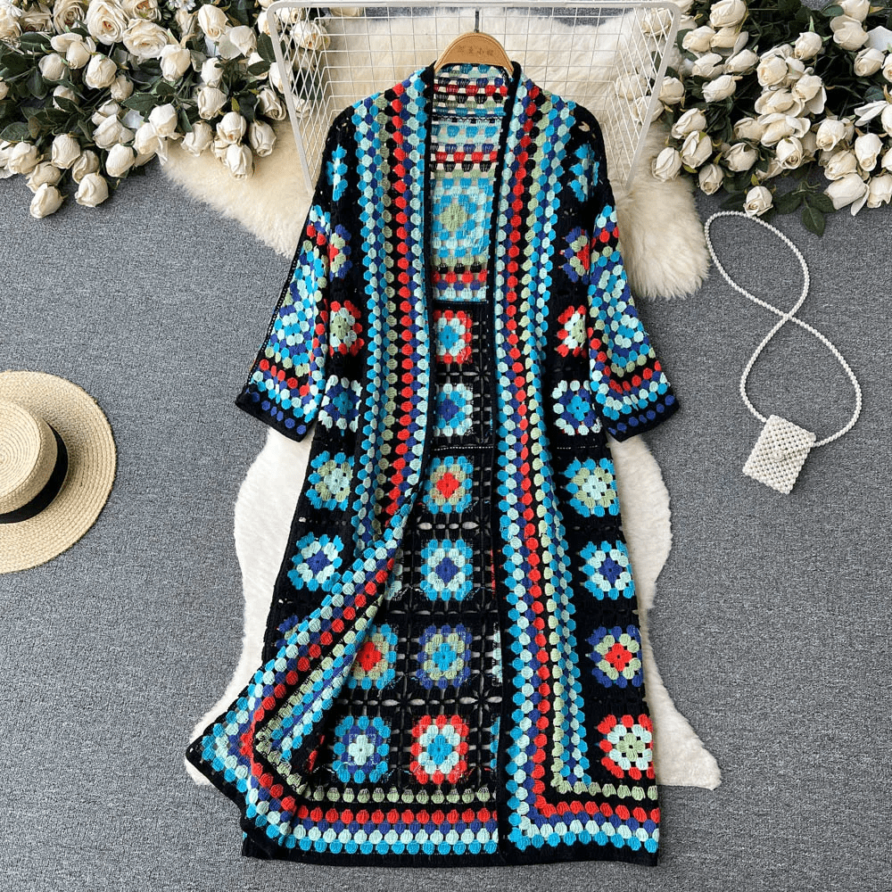 EB | Langer Cardigan Chic Moderner Stil Ideal für den Frühling