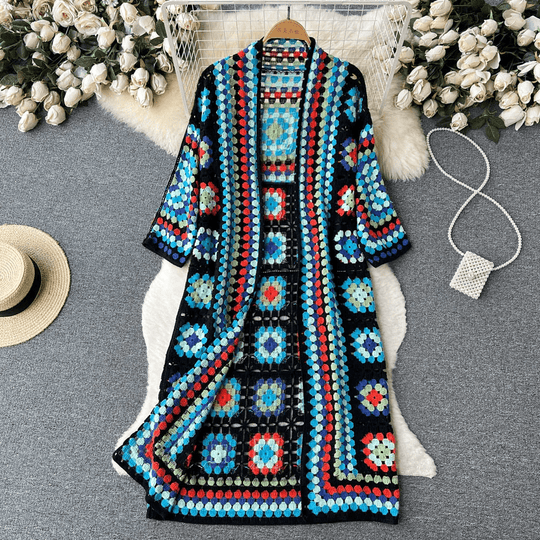 EB | Langer Cardigan Chic Moderner Stil Ideal für den Frühling