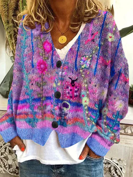 EB | Retro Herbstcardigan für Damen