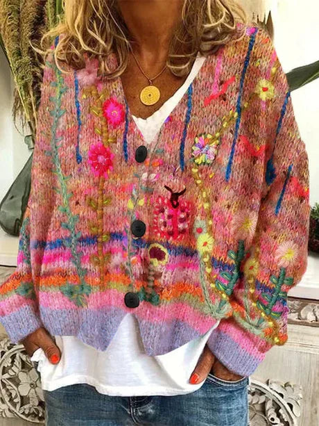 EB | Retro Herbstcardigan für Damen