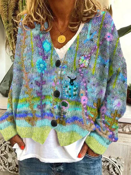 EB | Retro Herbstcardigan für Damen