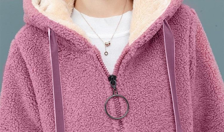 EB | Stilvolle Halblange Fleecejacke Teddyjacke Gemma
