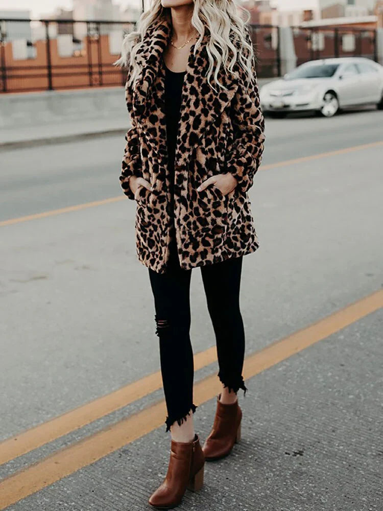EB | Die Beste Kuschelige Eleganz Winter Plüsch Pelz Jacke