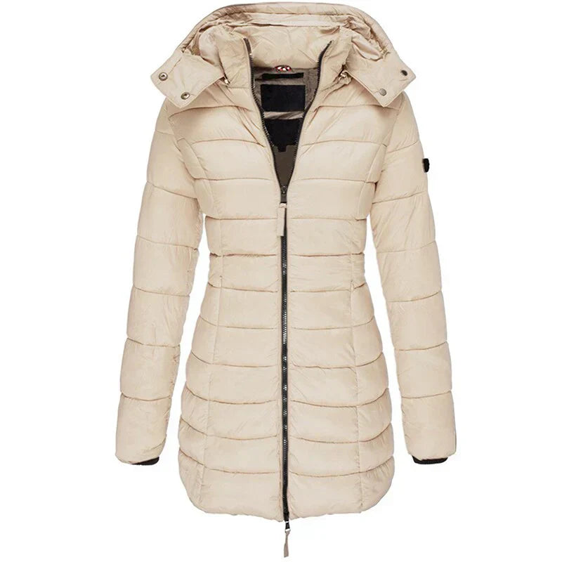 EB | Mid Länge Schlanke Kapuzenjacke