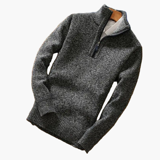 EB | Strickpullover mit Reißverschluss - Moderner Freizeitstil für Alltag und Büro