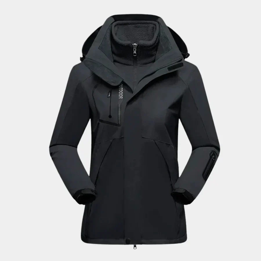 EB | Outdoor-Jacke Wasserabweisend Schale Fleece Innenfutter 2-in-1 Design