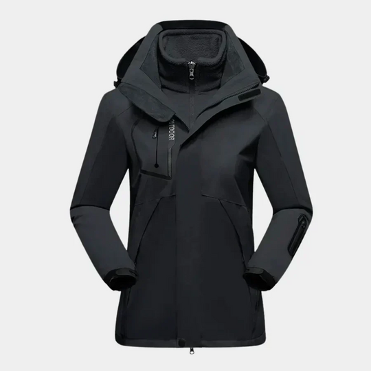 EB | Outdoor-Jacke Wasserabweisend Schale Fleece Innenfutter 2-in-1 Design