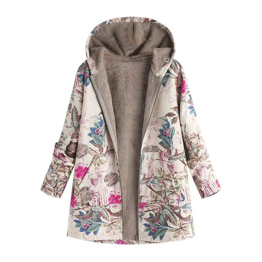EB | Damen Frühjahrsjacke mit Kapuze und Fronttaschen