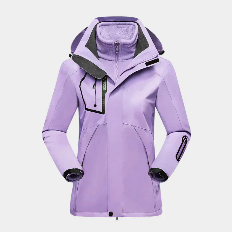 EB | Outdoor-Jacke Wasserabweisend Schale Fleece Innenfutter 2-in-1 Design