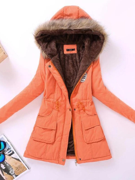 EB | Damen Parkajacke mit Kapuze und Fleecefutter mit Taschen