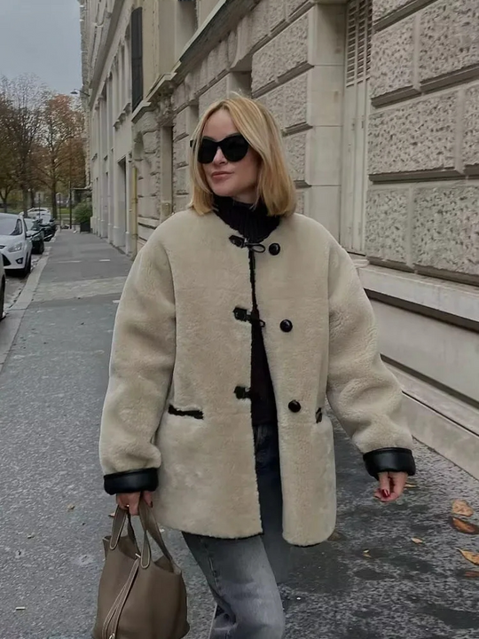 EB | Warmer Mantel mit Einem Knopf
