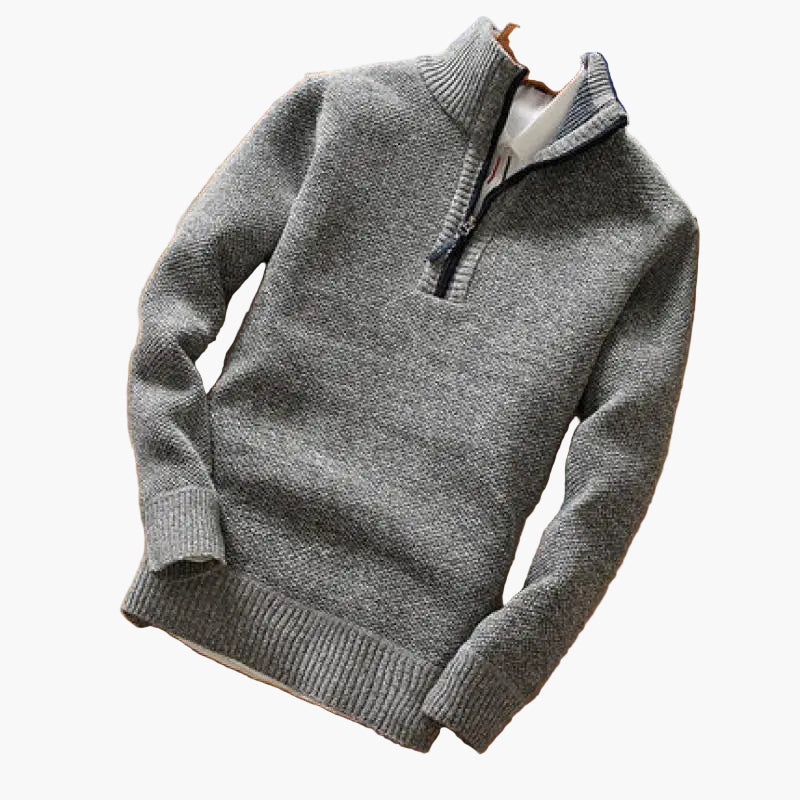EB | Strickpullover mit Reißverschluss - Moderner Freizeitstil für Alltag und Büro
