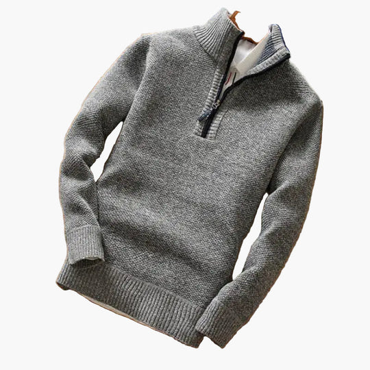 EB | Strickpullover mit Reißverschluss - Moderner Freizeitstil für Alltag und Büro