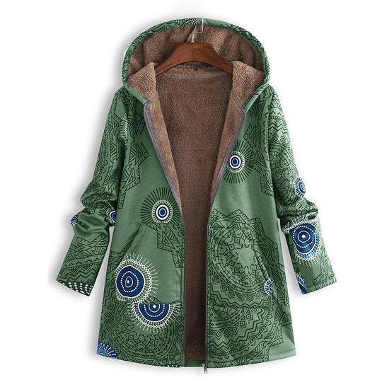 EB | Damen Frühjahrsjacke mit Kapuze und Fronttaschen