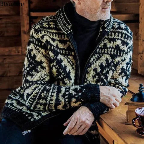 EB | Wärmer und Bequemer Vintage Strickpullover für Männer