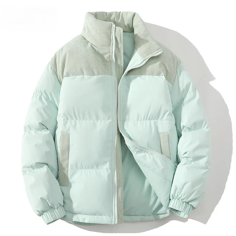 EB | Pufferjacke Polyester Gestepptes Futter Ripp Cord Stück Elastische Bündchen