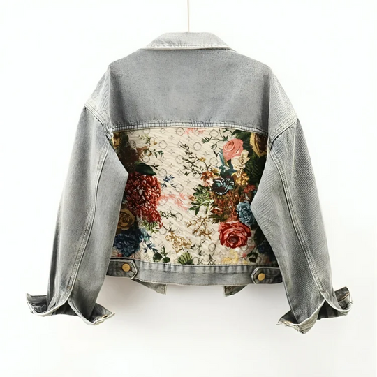EB | Jeansjacke mit Blumen