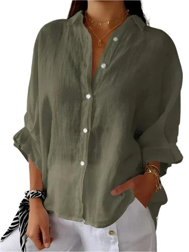 EB | Damen Bluse Unifarben – Leicht & Sommerlich