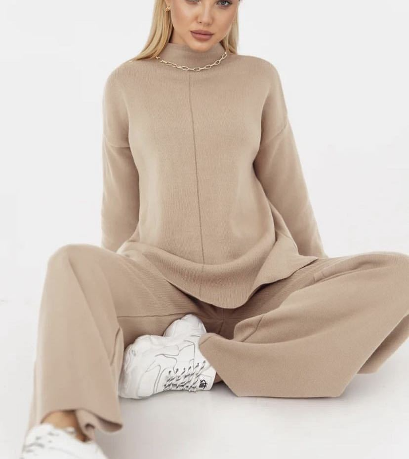 EB | Übergröße Damen Loungewear Satz mit Weitem Bein