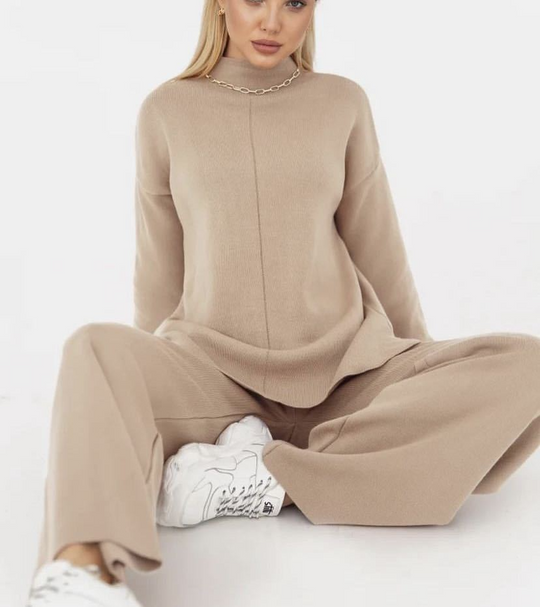 EB | Übergröße Damen Loungewear Satz mit Weitem Bein
