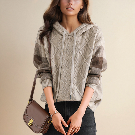 EB | Strickpullover mit Kabelmuster Weich und Warm Perfekt für Herbst und Winter