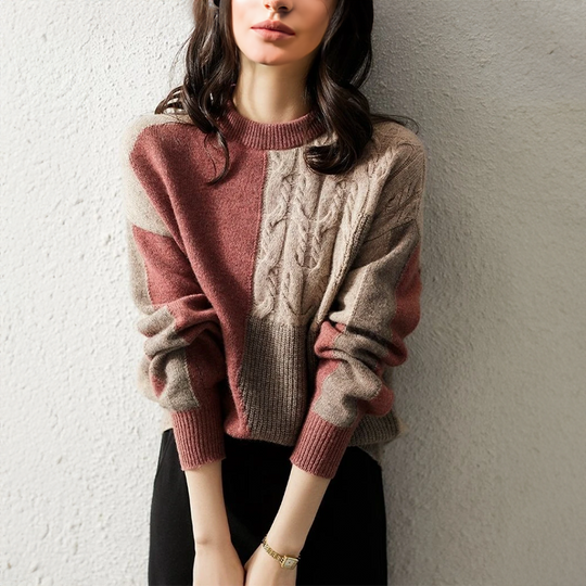 EB | Bequemer Langarm Rundhals Pullover