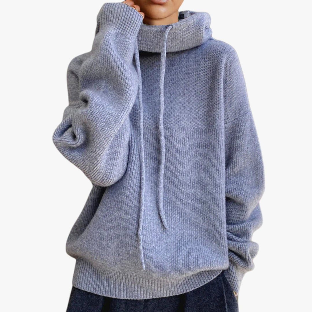EB | Oversized Strickpullover mit Hohem Kragen Acryl Warm und Komfortabel