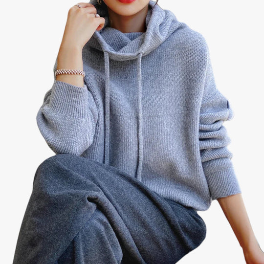 EB | Oversized Strickpullover mit Hohem Kragen Acryl Warm und Komfortabel