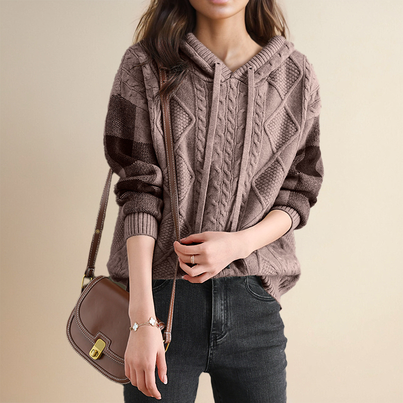 EB | Strickpullover mit Kabelmuster Weich und Warm Perfekt für Herbst und Winter