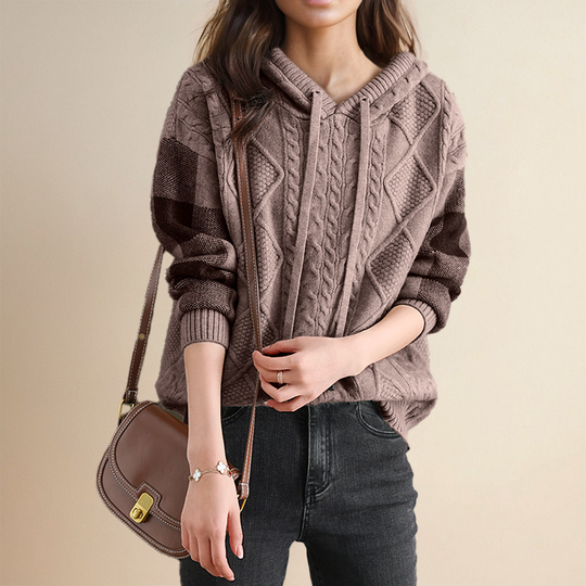 EB | Strickpullover mit Kabelmuster Weich und Warm Perfekt für Herbst und Winter
