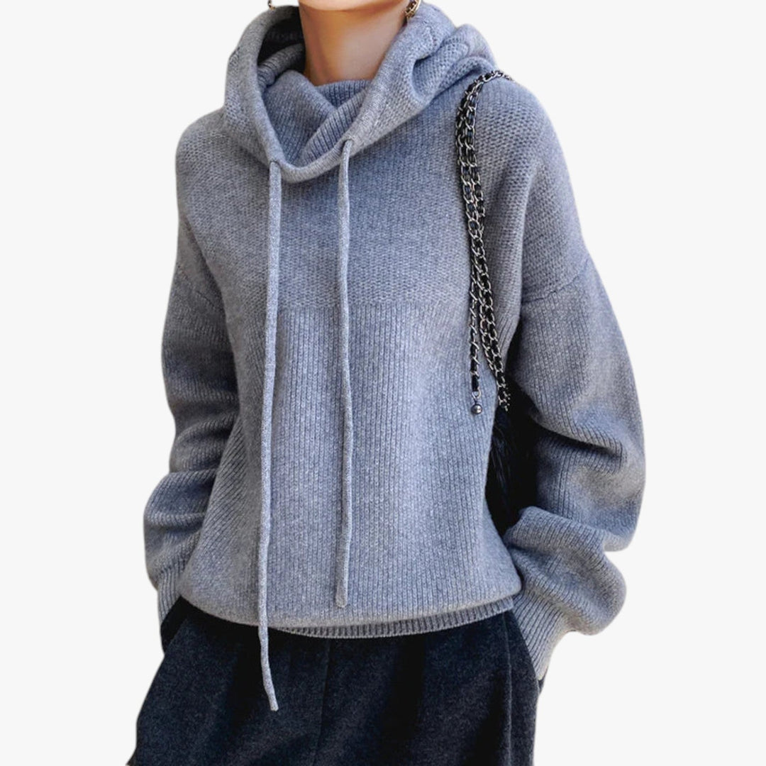 EB | Oversized Strickpullover mit Hohem Kragen Acryl Warm und Komfortabel