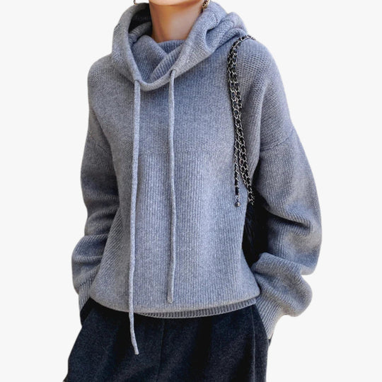 EB | Oversized Strickpullover mit Hohem Kragen Acryl Warm und Komfortabel